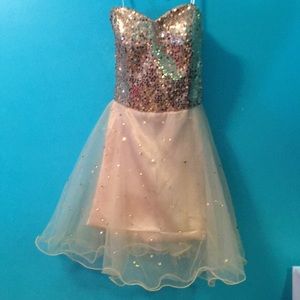 Sarah Bridal Gold Dress